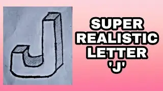 SUPER REALISTIC LETTER 'J' | 3D DRAWING | 3D ILLUSION | 3D LETTERS | #SHORTS