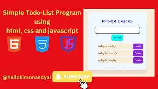 Javascript tutorials for beginners| How to Create a Todo List Program with JavaScript #javascript