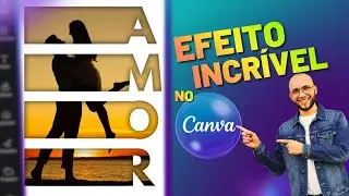 Texto vazado no Canva em poucos cliques