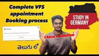 Complete VFS Booking Process in తెలుగు. #studyabroad #germanyteluguvlogs #studyingermany #vfsindia