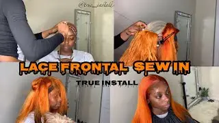How to : lace frontal sew in ☄️💥| New intro 🥰| New Outro