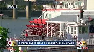 Boats search for BB Riverboats worker presumed drowned