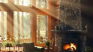 Warm Autumn Piano Music by the Fireplace | A Comfortable Lakeside Atmosphere for Studying, Working..