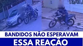 HOMEM REAGE A ASSALTO E SURPREENDE OS BANDIDOS