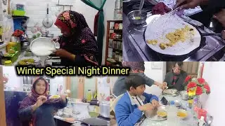 ❄⛄Winter routin🌹 सर्दियों वाला कुछ स्पेशल रात का खाना  Indian housewife winter❤special night dinner