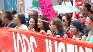 Indigenous Peoples @ The Jobs Justice and Climate March #IdleNoMore