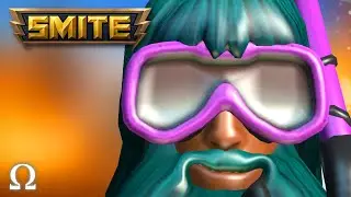 The COOLEST way to win in SMITE! 😎 (Showdown Event ft. FineOkay) - Poseidon / Poolseidon Skin
