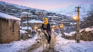 Village Lifestyle in Iran | A Snowy Day of a Village Woman&rsquo;s Real Rural Life