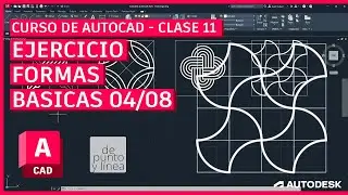 CLASE 11 - Ejercicio de formas básicas 04/08 en AutoCAD // Curso de AutoCAD 2025 para principiantes
