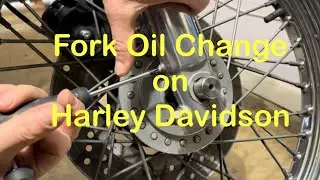 Замена масла в вилке на Harley Davidson