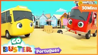 Delícia de Sorvete e Castelos de Areia! 🏰🍦| Buster em Português | Desenhos Animados para Crianças