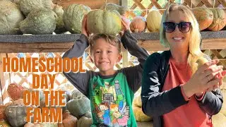 ✨HOMESCHOOL ✨DAY AT THE FARM!! FIRST PUMPKIN 🎃OF THE SEASON!!