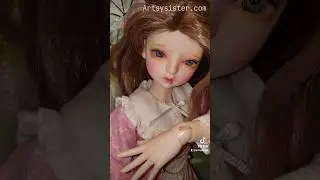 Bjd Ballerina in pink white flower golden dress cute #bjd #ballerina  #cute