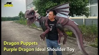 Purple Dragon Ideal Shoulder Toy | Dragon puppets