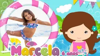 Convite Animado Pool Party Menina