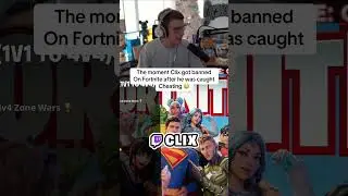 The moment Clix got bannedOn Fortnite after he was caught Cheating 😳 #clix #fortnite #peterbot