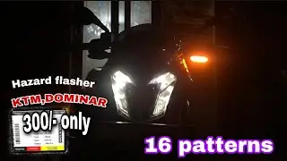 How to install hazard flasher in Dominar 400 | plug and play | 16 pattern |