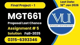 MGT661 Project Assignment 5 solution 2025 #mgt661 #project #assignment #solution