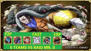 60 stamina raid MR. 0 - 6 teams (including F2P) optc