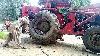 Monster Tyre Repair | Heavy Machinery Tractor Tyre | Monster Tyre |#monster #tyrerepair #tyrefitting