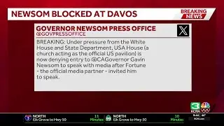 Gov. Newsom denied entry to USA House in Davos amid pressure from White House, spokesman says