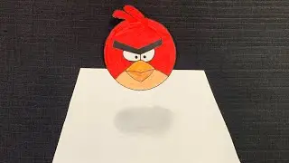 3D Angry Bird Drawing | Optical Illusion Sketch For Beginners | 3D Angry Bird Drawing Tutorial | DIY