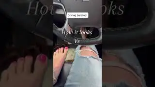 Pure Bliss 🥰 #barefoot #driving #summer