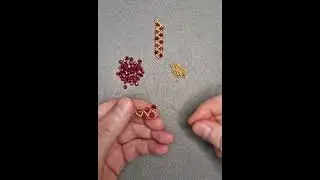 Easy Beaded Dangle Earrings Tutorial | DIY Red & Gold Jewelry for Beginners #jewelry #fyp #craft 