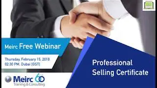 Professional Selling Certificate | Marketing and Sales | Dubai | Meirc