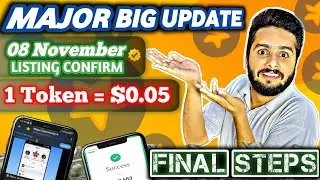 Major Listing Date | Major Big Update and Airdrop | 08 November Listing | 10,000 = $100