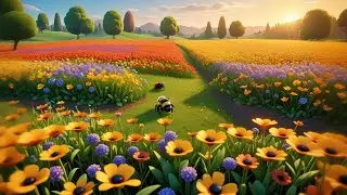 The Bee Who Painted Flowers 🐝🌸 | Fun Kids Story | Preschool Adventure for Children