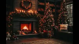 Cosy Christmas Ambience 🎄❄ Fire Crackling (1 Hour)