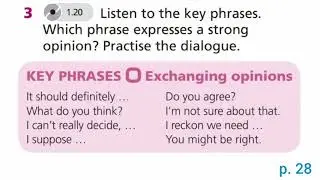 Grade 9. Exchanging opinions. Ex 3   p. 26. English Plus.