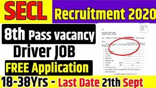 Latest govt job for 8th pass vacancy 2020 | SECL Recruitment 2020 (Dumper Operator)Recruitment