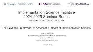 The Payback Framework to Assess the Impact of Implementation Science