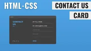 [ HTML | CSS ]  Contact Us Card