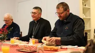 Visite pastorale de Monseigneur Matthieu Dupont dans le sud Mayenne