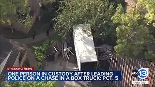 1 person in custody after leading deputies in a box truck in west Harris County, Pct. 5 says
