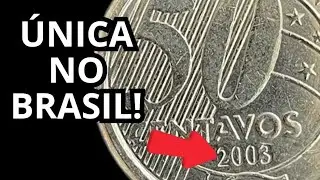 👉EXCLUSIVO! O Erro RAR&Iacute;SSIMO na Moeda de 50 Centavos 2003 Que Quase Ningu&eacute;m V&Ecirc;!