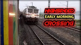 Highspeed Early Morning Crossing With 12352 RJPB-HWH SF EXPRESS At Beautiful Belanagar Curve.