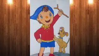 How to Draw Easy Noddy Drawing with oil-Pastels colours #artbypushpam
