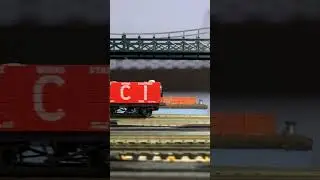 Rivarossi Challenger & Southern Crescent slow pass. #rivarossi #modeltrains #steamtrain #shorts