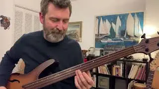 Tribute to Zakir Hussain (fretless bass, DrumJam app)
