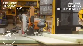 Track Saw Guide With Self Clamp - no need additional clamp again !!