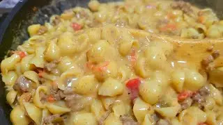 Creamy Shells And Beef Recipe | ONE POT Dinner Idea 💡
