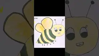 Cute Honey Bee 🐝 Easy Drawing @kidsdrawing #honeybee #easydrawing #kidsvideo