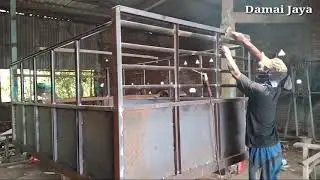proses pembuatan bak truk engkel bersama mecanik handal nya DAMAI JAYA