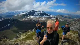 Hike in Norway. Trollhøttatraversen in Møre og Romsdal.
