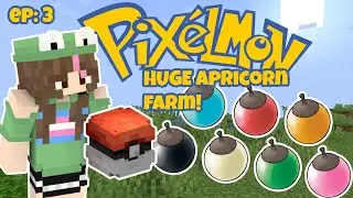 Building a **MASSIVE** Apricorn Farm | Pixelmon Lets Play Ep.3 | Miragecraft