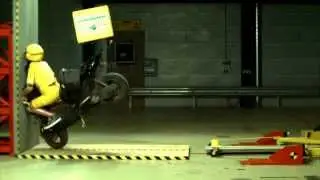Super slow motion pizza delivery crash test